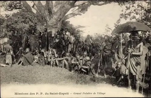 Ak Missionen der PPs des Heiligen Geistes, Grand Palaver de Village