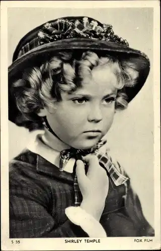 Ak Schauspielerin Shirley Temple, Portrait, Hut