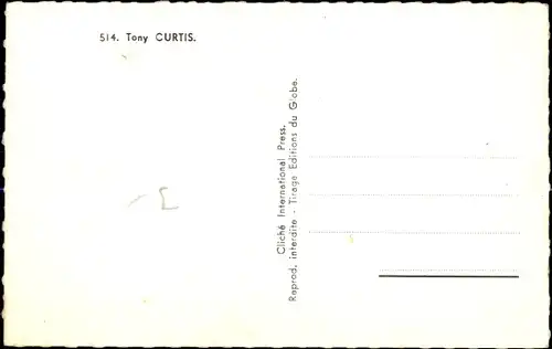 Ak Schauspieler Tony Curtis, Portrait