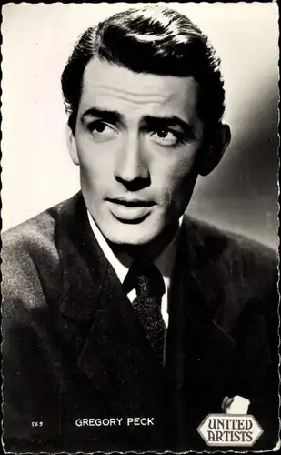 Ak Schauspieler Gregory Peck, Portrait, United Artists