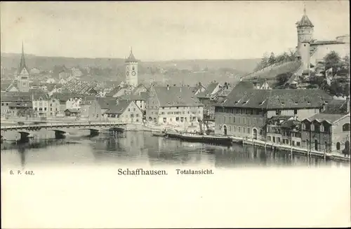 Ak Schaffhausen am Rhein Schweiz, Totalansicht