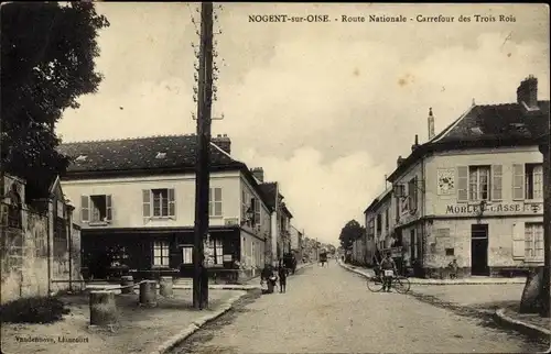 Ak Nogent-sur-Oise, Nationalstraße, Kreuzweg der Heiligen Drei Könige