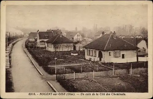 Ak Nogent-sur-Oise, eine Ecke der Cite des Cheminots