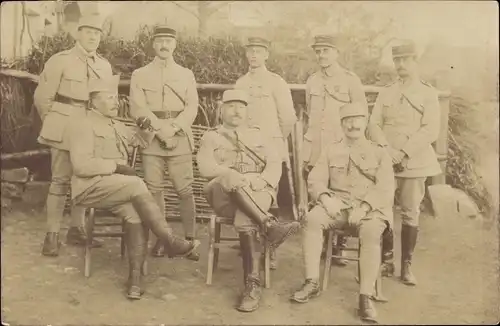 Foto Ak Französische Soldaten in Uniformen, Gruppenaufnahme, I WK