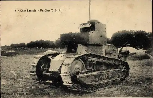 Ak Renault Panzer, ein Panzer TSF, französischer Panzer, 68278
