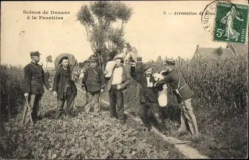 Ak-Szenen des Zolls an der Grenze, Verhaftung