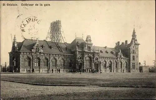 Ak Saint Ghislain Wallonien Hennegau, La Gare