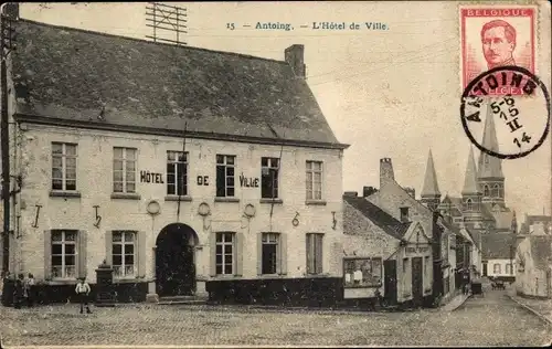 Ak Antoing Wallonien Hennegau, Das Rathaus