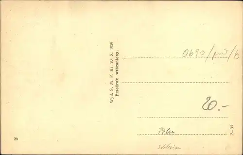 Ak Tarnów Tarnau Polen, Walowa, Straßenansicht, Straßenbahn