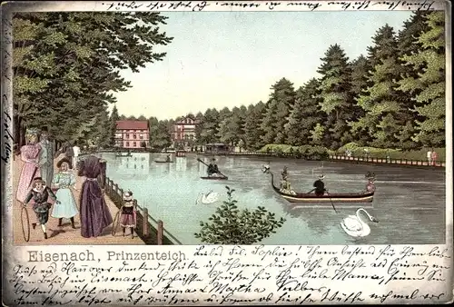 Litho Lutherstadt Eisenach in Thüringen, Prinzenteich