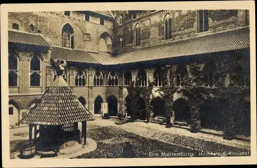Ak Malbork Marienburg Westpreußen, Hochschloss, Kreuzhof