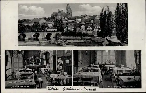 Ak Wetzlar an der Lahn, Gasthaus zur Neustadt, Stadtpanorama