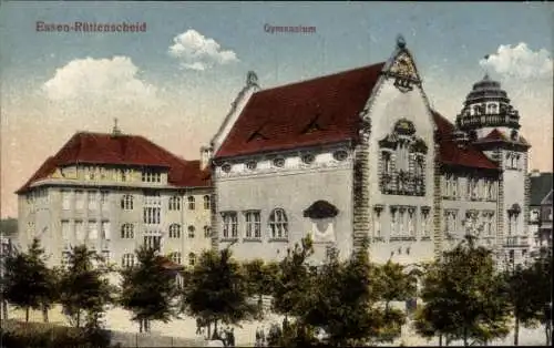 Ak Rüttenscheid Essen im Ruhrgebiet, Gymnasium