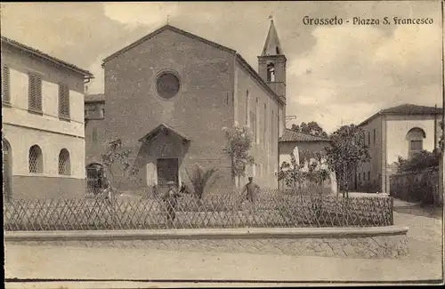 Ak Grosseto Toscana, Piazza S. Francesco