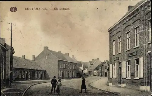 Ak Cortemarck Kortemark Westflandern, Statiestraat