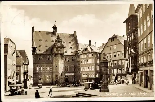 Ak Marburg an der Lahn, Markt