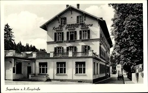 Ak Jugenheim an der Bergstrasse Hessen, Hotel Goldene Krone