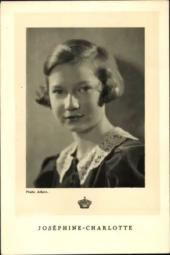 Ak Prinzessin Josephine Charlotte von Belgien, Portrait, Tochter von Königin Astrid von Schweden