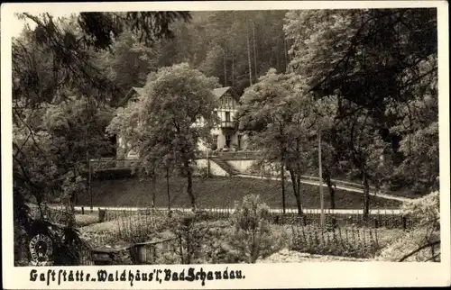 Ak Bad Schandau Sächsische Schweiz, Gaststätte Waldhäusl