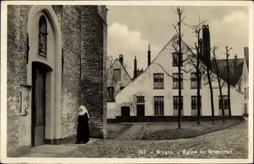 Ak Bruges Brügge Flandern Westflandern, Eglise du Beguinage