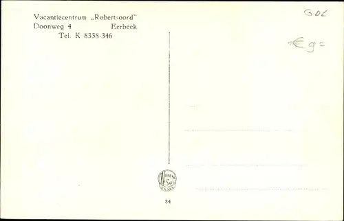 Ak Eerbeek Brummen Gelderland Niederlande, Vacantiecentrum Robertsoord, Doonweg 4