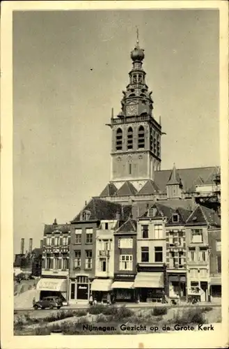 Ak Nijmegen Gelderland, Gezicht op de Grote Kerk