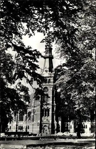 Ak Apeldoorn Gelderland, Grote Kerk, Loolaan