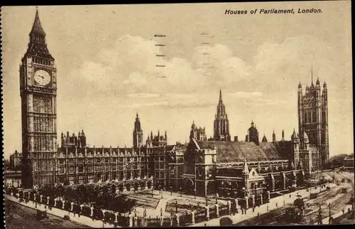 Ak London City England, Houses of Parliament, Big Ben