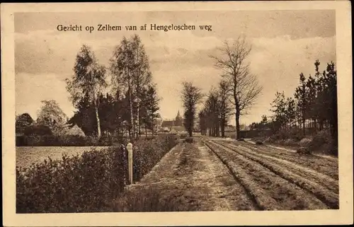 Ak Zelhem Gelderland Niederlande, Gezicht van af Hengeloschen weg