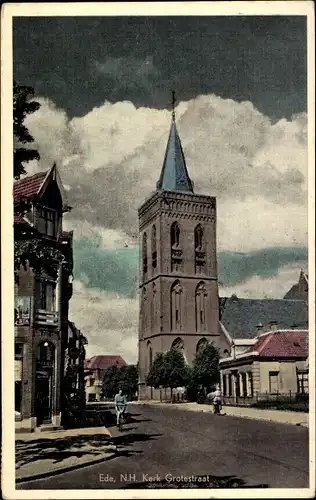 Ak Ede Gelderland Niederlande, N.H. Kerk Grotestraat