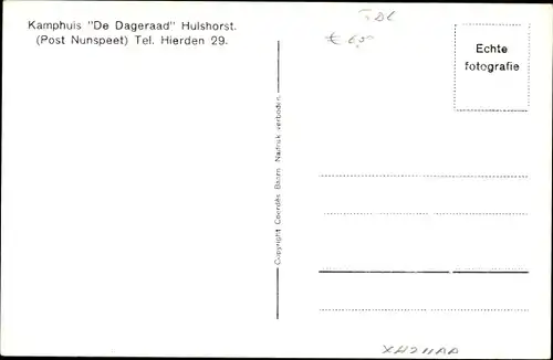 Ak Hoophuizen Hulshorst Gelderland, Kamphuis De Dageraad, De Oude Waterput