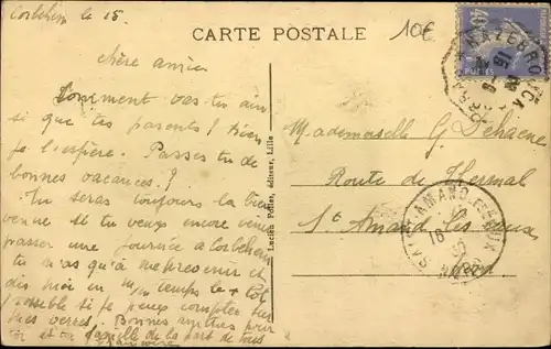 Ak Corbehem Pas de Calais, Rue de la Gare