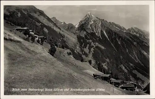 Ak Tirol, Blick vom Steinerkogl Haus auf Brandbergerkolm