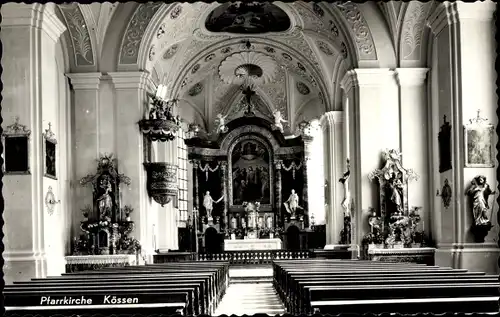 Ak Kössen in Tirol, Inneres der Pfarrkirche