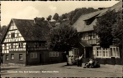 Ak Steinbach (Kreis Salzungen) Bad Liebenstein in Thüringen, Karl-Marx-Platz