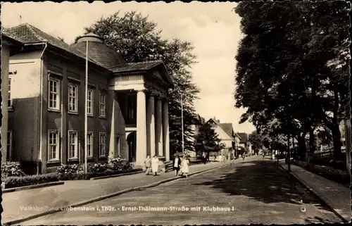 Ak Bad Liebenstein im Thüringer Wald, Ernst-Thälmann-Straße mit Klubhaus I.