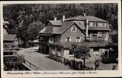 Ak Schwarzburg in Thüringen, Ferienheim Wismut Johann Wolfgang von. Goethe