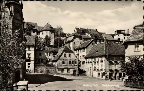 Ak Kahla in Thüringen, Brückenplatz