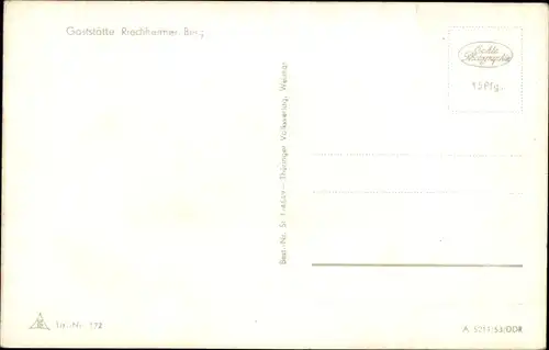 Ak Riechheim Elleben in Thüringen, Riechheimer Berg, Gaststätte