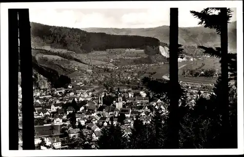 Ak Haslach im Kinzigtal Schwarzwald, Panorama vom Ort
