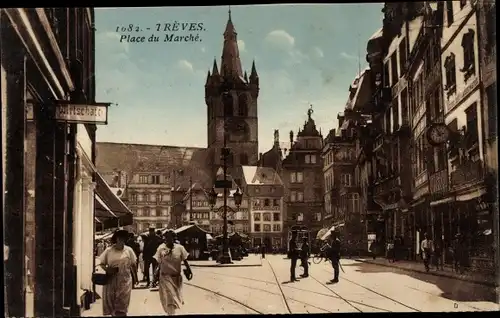 Ak Trier an der Mosel, Trèves, Marktplatz