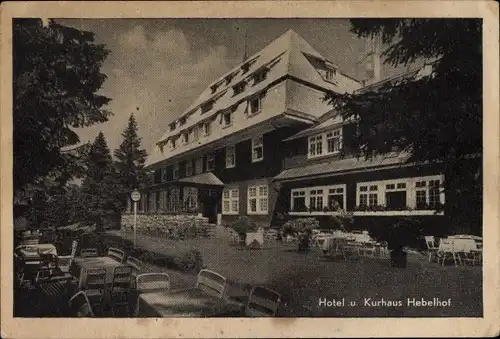 Ak Feldberg im Schwarzwald, Hotel und Kurhaus Hebelhof