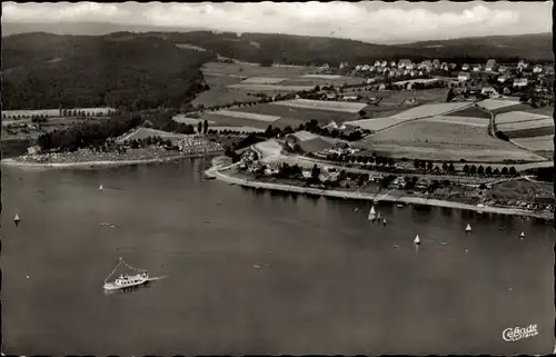 Ak Langscheid am Sorpesee Sundern im Sauerland, Luftbild