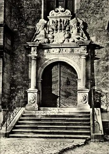 Ak Rudolstadt in Thüringen, Portal der Stadtkirche