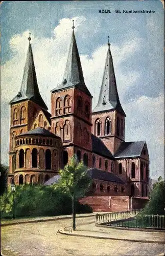 Ak Köln am Rhein, St. Kunibertskirche