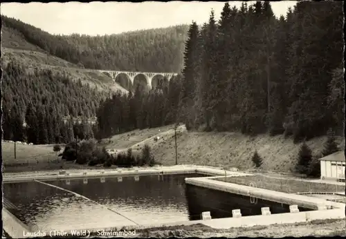 Ak Lauscha in Thüringen, Schwimmbad