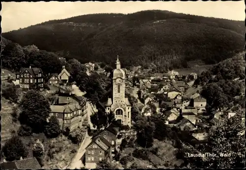 Ak Lauscha in Thüringen, Blick auf die Stadt, Kirchturm