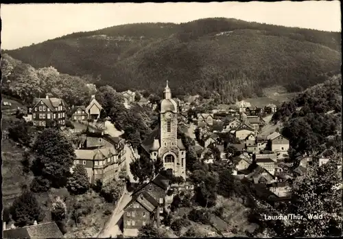 Ak Lauscha in Thüringen, Blick auf die Stadt, Kirchturm