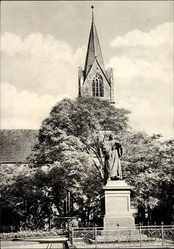 Ak Erfurt in Thüringen, Lutherdenkmal an der Kaufmannskirche