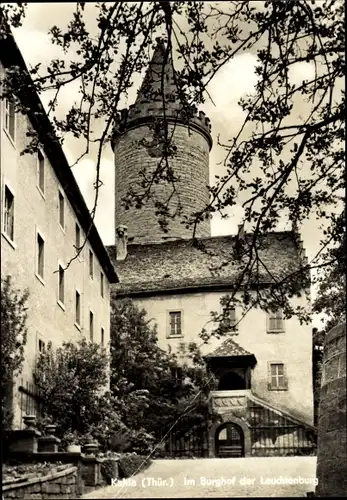 Ak Kahla in Thüringen, Leuchtenburg, Burghof